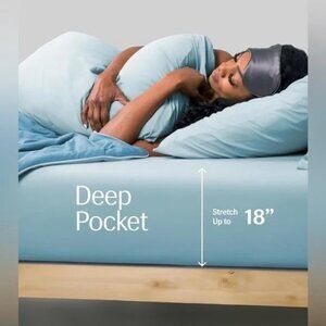 REST Evercool®+ Cooling Starter Sheet Set Light Blue NEW, Size Cali King